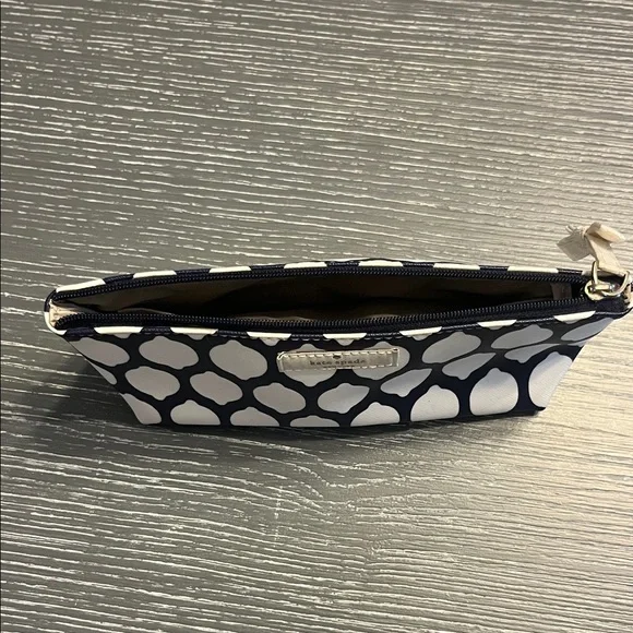 Kate Spade Navy and White Lemon Print Cosmetic Case - Picture 3 of 9